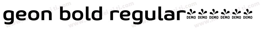 geon bold regular字体转换